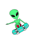 maglietta Alien Skate T-Shirt