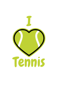 maglietta T-shirt 'I love tennis'